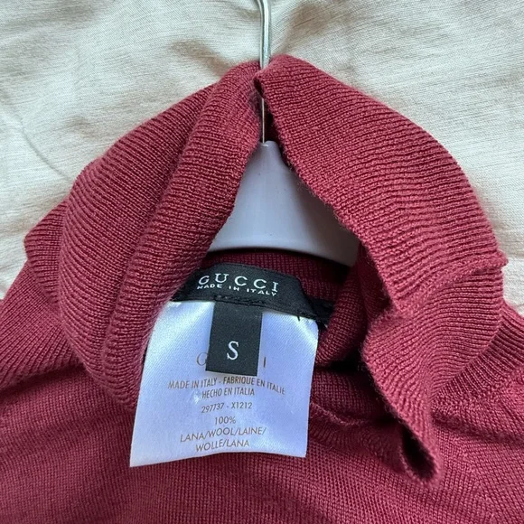 Gucci Burgundy Turtleneck Sweater - Picture 5 of 5